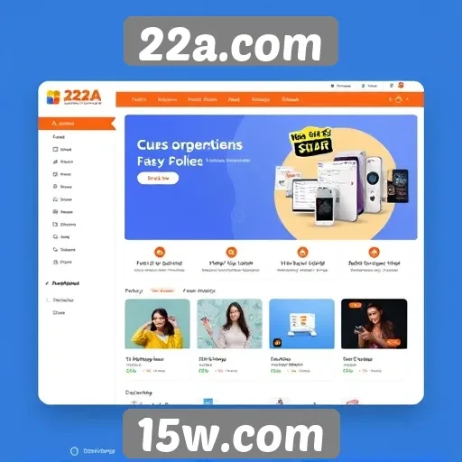 Interface e usabilidade do site 22a.com